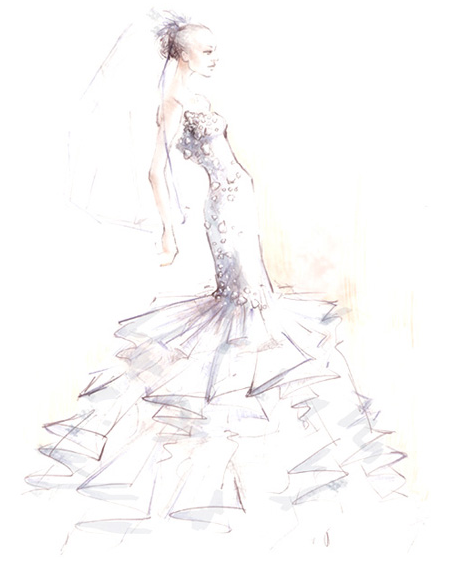 kate middleton wedding dress designer sketches. Wedding Dress Designer and